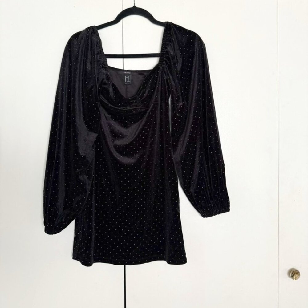 Black Velvet Mini Dress